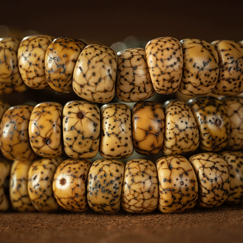 西藏優質瓷器老星月菩提珠手串